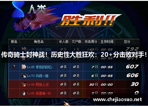 传奇骑士封神战！历史性大胜狂欢：20+分击败对手！